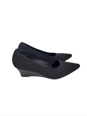 Discontinued Fan Favorite — Vivaia Aria Black Pointed Wedge Pumps